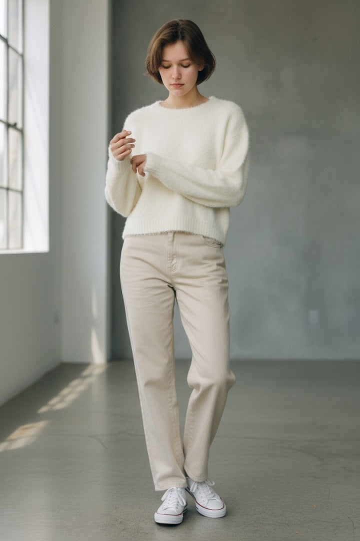 Cream Holllister Women-Tops, Medium